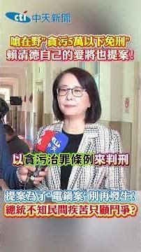 A close aide to Lai Ching-te, who advocated for exemption from criminal charges for embezzlement ...