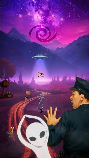 Distraction Cow UFO - #animation #retro #shortvideo #cartoon