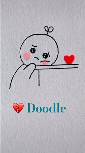 💔 Cute Sad Doodle Animation | Emotional Drawing | Heart Touching Sketch #shorts #doodle #sadmood