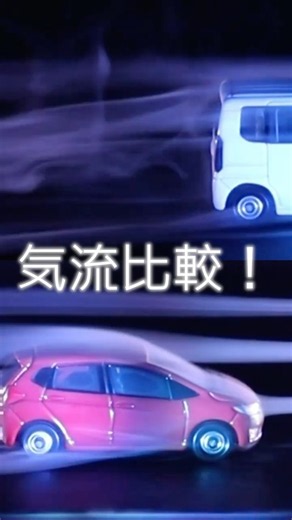 【風洞実験】ホンダ車の気流比較！N-BOXとフィットで空気抵抗はどう変わる？ #shorts