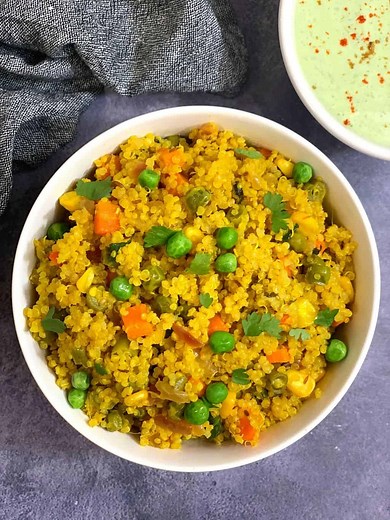 Vegetable Quinoa Pulao - Instant Pot & Stovetop