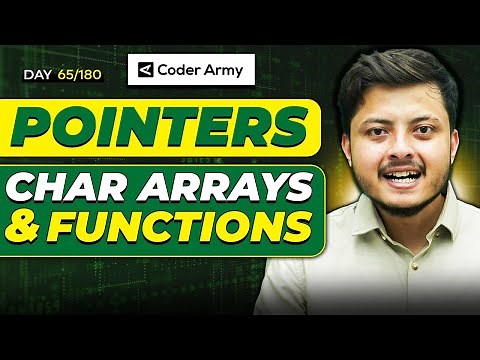 Lecture 47: Pointers with Character Arrays and Functions
