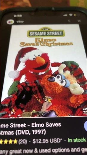 Sesame Street Elmo Saves Christmas 🎄 1996 DVD 📀