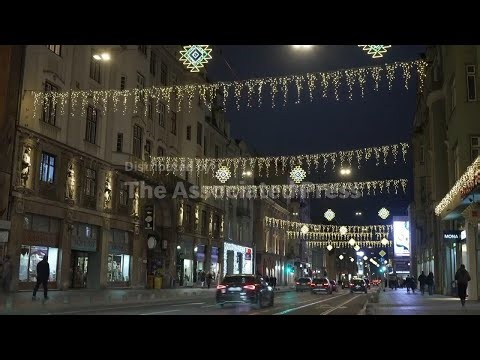 Sarajevo landmarks lit up with Christmas holiday lights