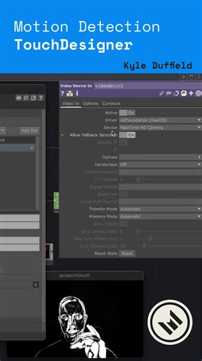 💡 Turn motion into interactive visuals! A quick look at TouchDesigner motion detection with expert guidance from Kyle Duffield. | Music Hackspace