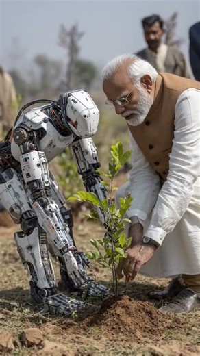 #music modi and robot plant
