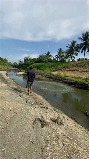 Mengejar ikan di pinggiran sungai sangat menegangkan #fishing #jalaikan #trending