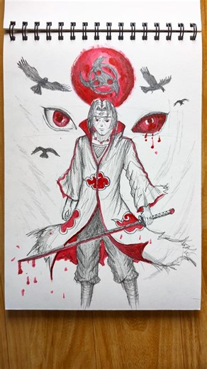 Itachi Uchiha Drawing from Naruto 🔥🔥 #itachi #anime #drawing