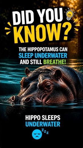 Hippopotamus sleeping underwater? #shorts