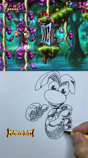 Drawing Rayman (PS1 Fanart)!!
