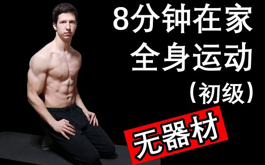 8分钟初级全身运动（新手友好，无器材）增肌减脂