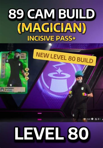 FIRST LEVEL 80 MAGICIAN BUILD 89 overall rating with incisive pass #fifa #fc26 #proclubs #build #fyp
