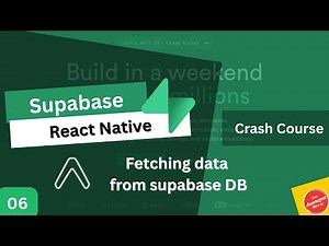 Supabase Tutorial #6 Fetching data from supabase DB