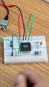 Simple LED Flasher: A classic beginner project using a 555 timer IC to make an LED blink.
