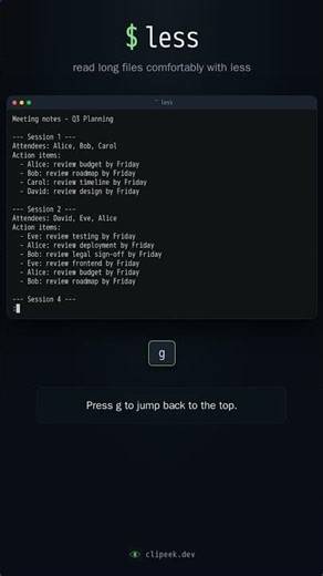 less: Read Long Files Without Scrolling