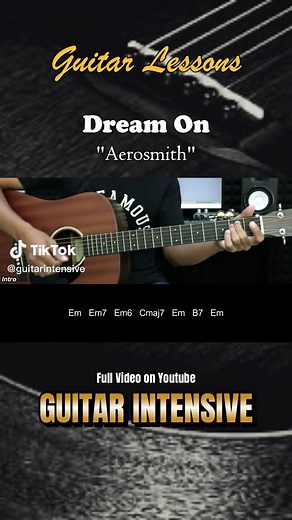 Easy Guitar Lessons for Beginners: Dream On by Aerosmith