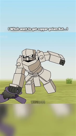 Witch Want To Get Copper Golem But. . . 💀#animation #minecraft