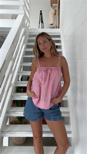 Sewing with Solana on Instagram: "I filmed a tutorial today where I’ll teach you how to draft your own pattern for this top + followed by a sewing tutorial 💗 It will be online hopefully by the weekend #sewingtutorial #patterndrafting"