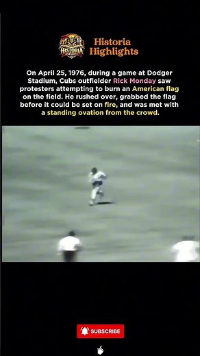 Rick Monday Saves the American Flag at Dodger Stadium in 1976