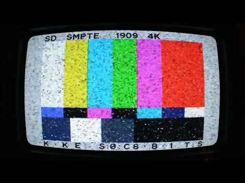 90s TV Broadcast Colour bars with analog distortion.