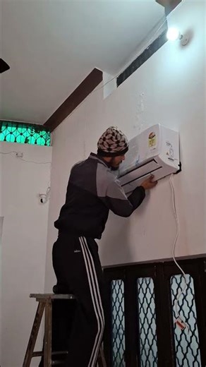 Whirlpool split ac installation #acfitting #acwork #acinsttalation