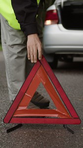 Emergency Warning Triangle | Free Stock Video Footage