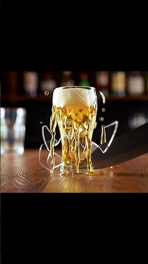 Beer Glass Split in Seconds… INSANE! 🔥🍺