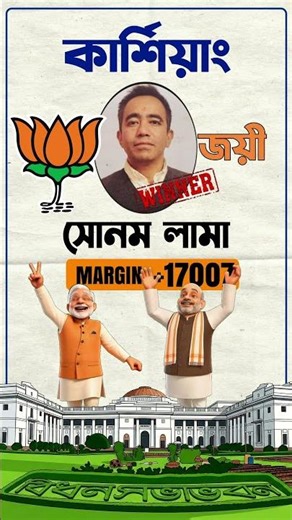 কার্শিয়াং কেন্দ্রে জয়ী বিজেপির সোনম লামা | Kurseong | BJP | WB Election Result 2026