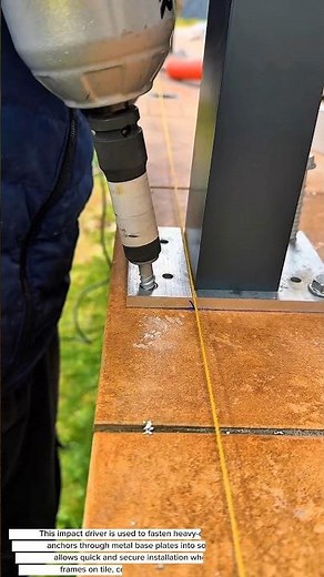 Ultra Strong Concrete Anchor Installation | Impact Driver Power Tool Technique Steel Post Mounting