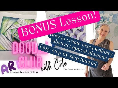 BONUS How to create an optical illusion vortex doodle. A step by step guide