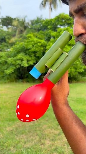 🎶 Amazing DIY Bamboo Flute with Balloon | Creative Sound Hack 🎶