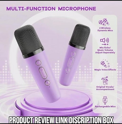 YLL Mini Karaoke Machine with 2 Wireless Microphones, TOP Kids #karaoke #karaokesystem
