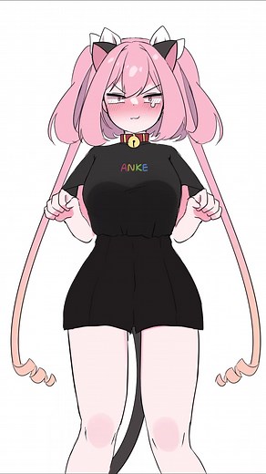안케의 우는 고양이 댄스 #animationtiktok #안케 #버튜버 #스트리머 #Vtuber #sadcatdance #sadcat #sadcatdancingmeme