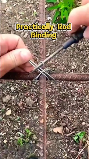 See how to bind a rod | Practically Rod Binding work process #rod #bindings #process #reinforcement