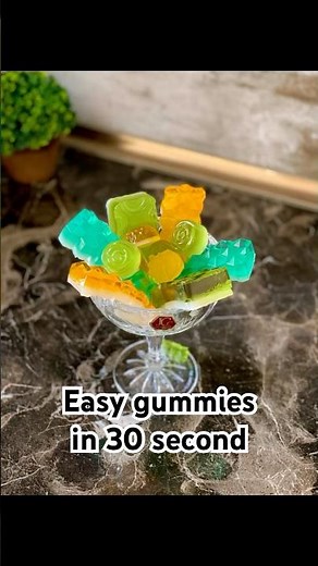 Easy Homemade Gummies in 30 Seconds! 🍬✨Sweet gummy candy with sarah