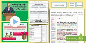 Managing Shifts Between Levels of Formality Resource Pack