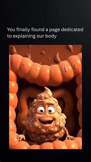Explaining Our Body on Instagram: "Poop, also called feces or stool, is the waste your body gets rid of after digestion. When you eat food, your body takes the nutrients it needs in the stomach and intestines. What’s left over—things your body can’t use like fiber, dead cells, and bacteria—moves to the large intestine and becomes poop. Inside the large intestine, water is absorbed from the leftover material, making it more solid. Helpful bacteria also break down parts of the waste and create gas