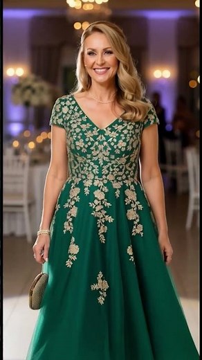 Floral Embroidered Tulle a Line Tea Length Mother of The Bride Dresses