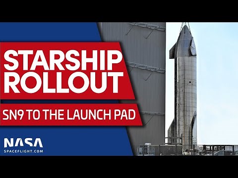 Starship SN9 rolls out to SpaceX's Boca Chica launch site