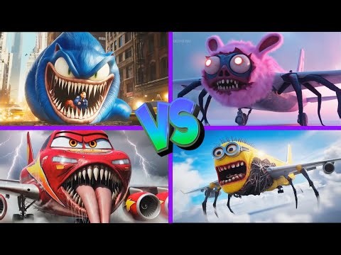 Minion Infected Sky🆚Pinki Infected Sky🆚Sonic Worm🆚McQueen Infected Sky - Tiles Hop EDM Rush 🎶