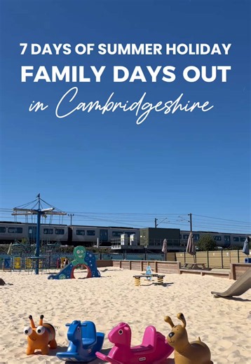 Cambridgeshire mums and dads… this one’s for you 👇 7 family days out to add to the summer holiday list 1. BURY LANE FUN BARN & THE BEACH, Melbourn, near Royston (SG8 6DF) An indoor farm-themed soft play barn plus an outdoor “beach” adventure zone with go-karts, bungee trampolines and a giant sandpit, open all summer. 1. LAMMAS LAND POOL, Cambridge (CB3 9EY) A free paddling pool right in the city, with a big playground next door, one of the best free things to do in Cambridge on a hot day. 3. DO