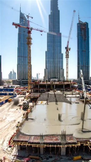 “Massive Concrete Pour Timelapse | From Steel to Solid Slab!”#short.