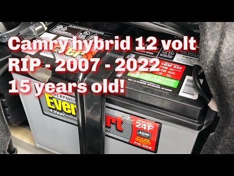Toyota Camry Hybrid - symptoms of a dying 12v battery, replacing with ordinary 12volt and diagnostic