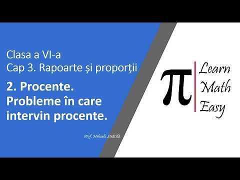 Clasa VI Procente Probleme cu procente