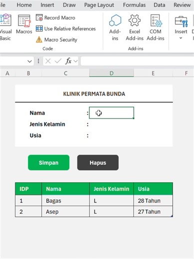 ❌ Capek input data manual? ✅ Bikin form otomatis di Excel biar input data makin ngebut 🚀 Cocok buat admin, operator, & pejuang laporan 💻 #excel #admin #office #tutorial #fyp