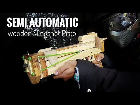 How To Make The Most Compact Wooden Slingshot Pistol With Magazine? | Simple Mechanism | DIY |