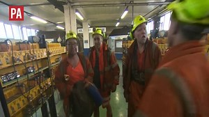 Miners at Kellingley Colliery, North Yorkshire, clock off for the final time, as the UK's last deep coal mine closes. | PA Media