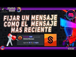 🟣 StickyBot - Fija un mensaje que siempre permanecerá como el msg más reciente💻 Discord JKamiGod