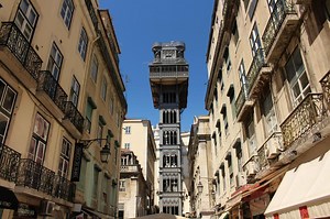 Elevador de Santa Justa (Santa Justa Lift) in Lisbon, Portugal