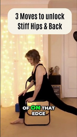 The Best 3 Chair Moves for Lower Back Pain #chairyoga #psoasstretch #hipflexors